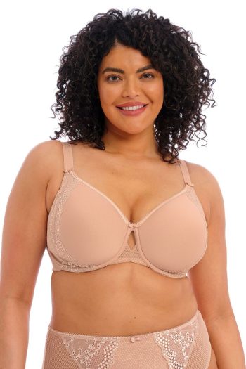 Elomi Charley Moulded Spacer Bra, Fawn, Front View