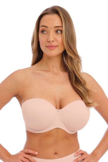 Fantasie Aura UW Moulded Strapless Bra, Natural Beige, Strapless Front View