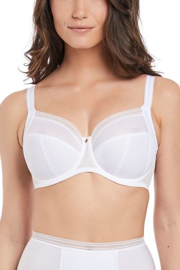 Fantasie Fusion Full Cup Side Support Bra, White, Front View