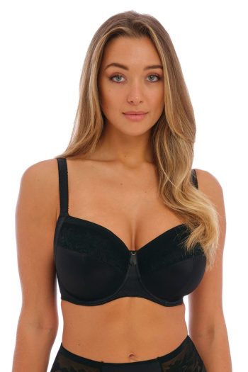 Fantasie Illusion Side Support Bra, Black, Front View