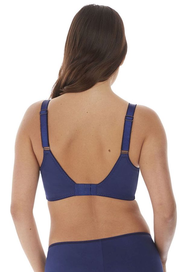 Fantasie Illusion Side Support Bra, Navy, Back View