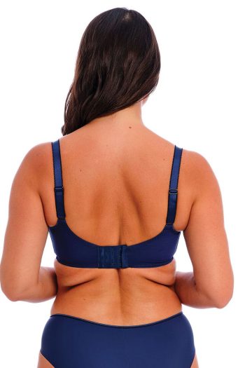 Fantasie Illusion Side Support Bra, Navy, Back View