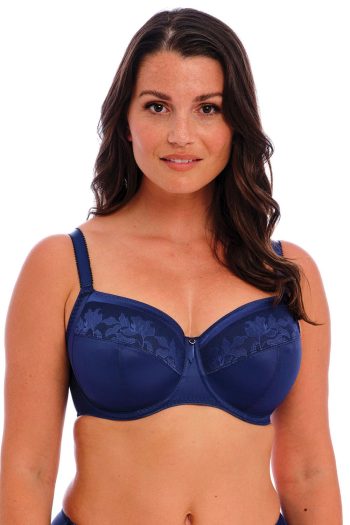 Fantasie Illusion Side Support Bra, Navy, Front View