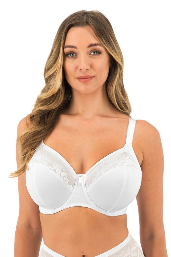 Fantasie Illusion Side Support Bra, White, Front View
