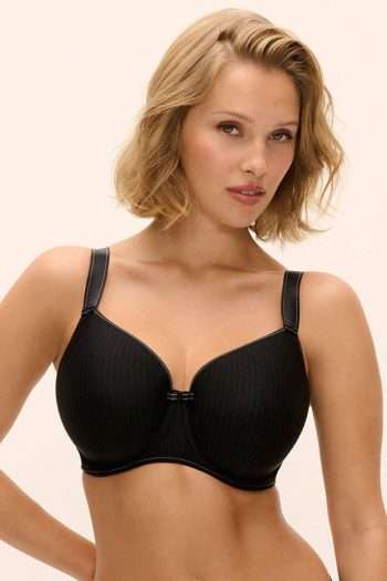Freya Idol Moulded Balcony Bra, Black, Front View