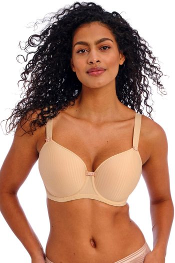 Freya Idol Moulded Balcony Bra, Nude, Front View