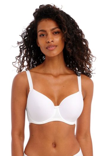 Freya Idol Moulded Balcony Bra, White, Front View