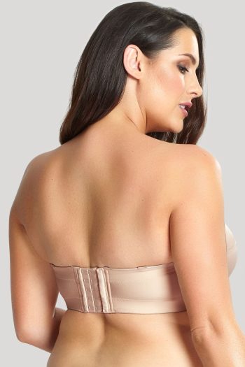 Sculptresse Dana Balcony Strapless Bra, Linen, Strapless Back View