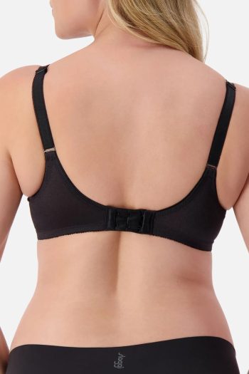Triumph Embroidered Minimiser Bra, Black, Back View