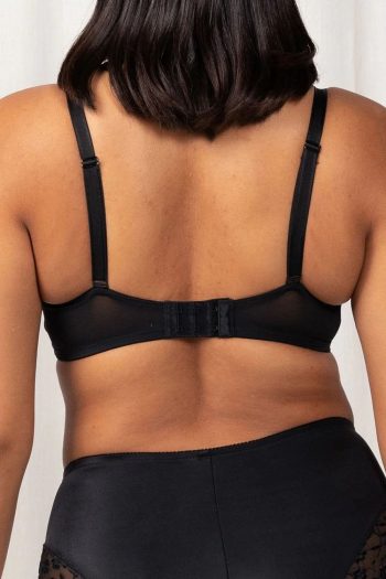 Triumph Sheer Minimiser Bra, Black, Back View