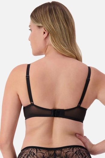 Triumph Sheer Minimiser Bra, Black, Back View