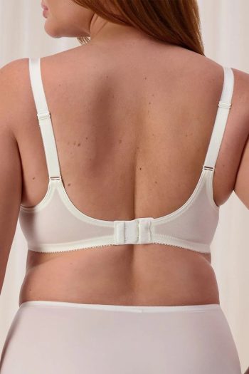 Triumph Embroidered Minimiser Bra, Vanille, Back View
