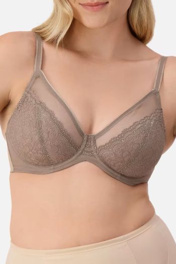 Triumph Sheer Minimiser Bra, Mocca, Front View