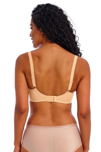 Freya Deco Moulded Plunge T-Shirt Bra, Nude, Back View