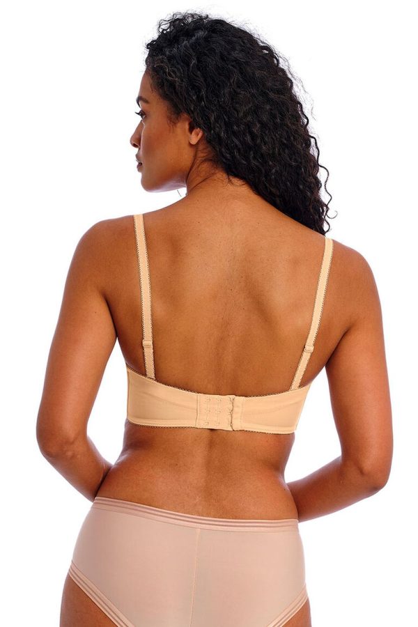 Freya Deco Moulded Strapless Bra, Nude, Regular Back View