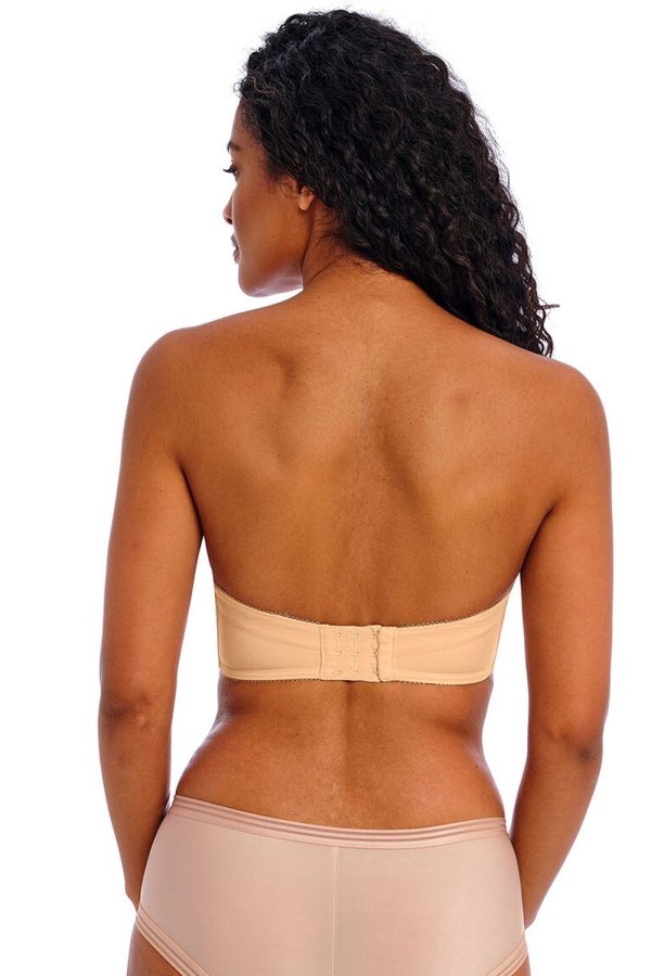 Freya Deco Moulded Strapless Bra, Nude, Strapless Back View