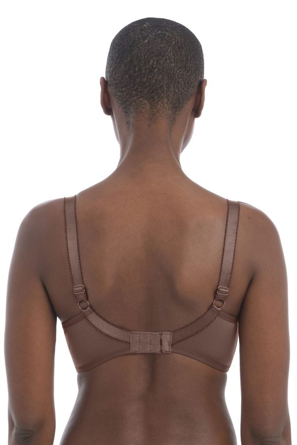 Freya Idol Moulded Balcony Bra, Coffee Roast, Back View