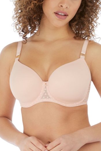 Freya Starlight Moulded Balcony T-Shirt Bra, Rosewater, Front View