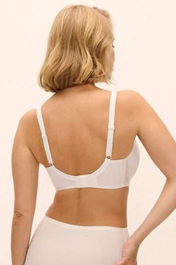 Freya Starlight Moulded Balcony T-Shirt Bra, White, Back View