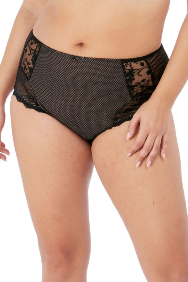 Elomi Charley Full Brief, Jet, Front View