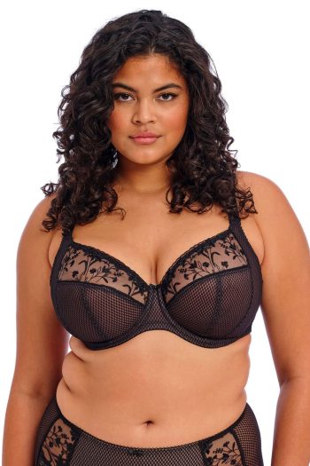 Elomi Charley Plunge Bra, Jet, Front View