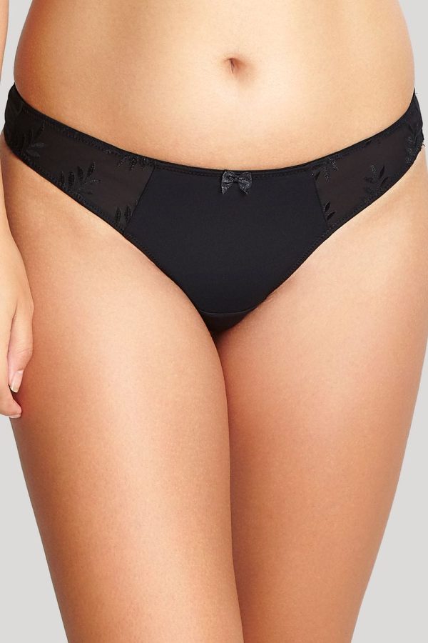 Panache Tango Thong, Black, Front View