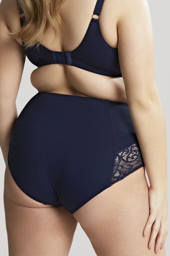 Sculptresse Estel High Waist Brief, Navy, Back View