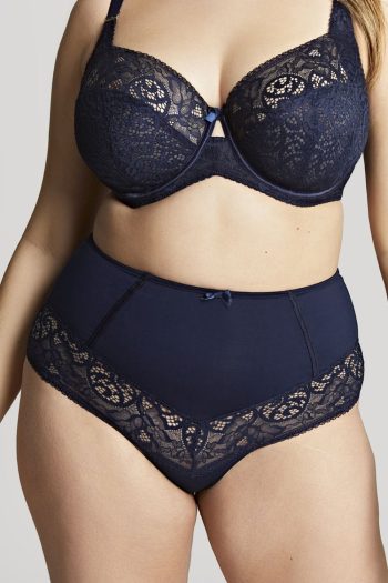 Sculptresse Estel High Waist Brief, Navy, Front View