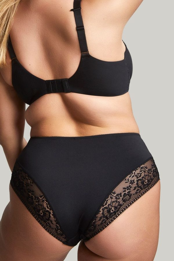 Sculptresse Roxie High Waist Brief, Black, Back View