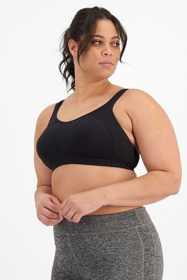 Shock Absorber x Berlei Active Multi-Sport Support Crop, Black, Side View