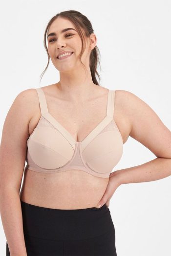 Berlei Shift Non-Padded Sports Bra, Dusted Rose, Front View