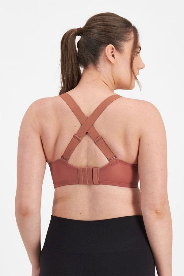 Berlei Shift Non-Padded Sports Bra, Tuscan Summer, Crossed Back View