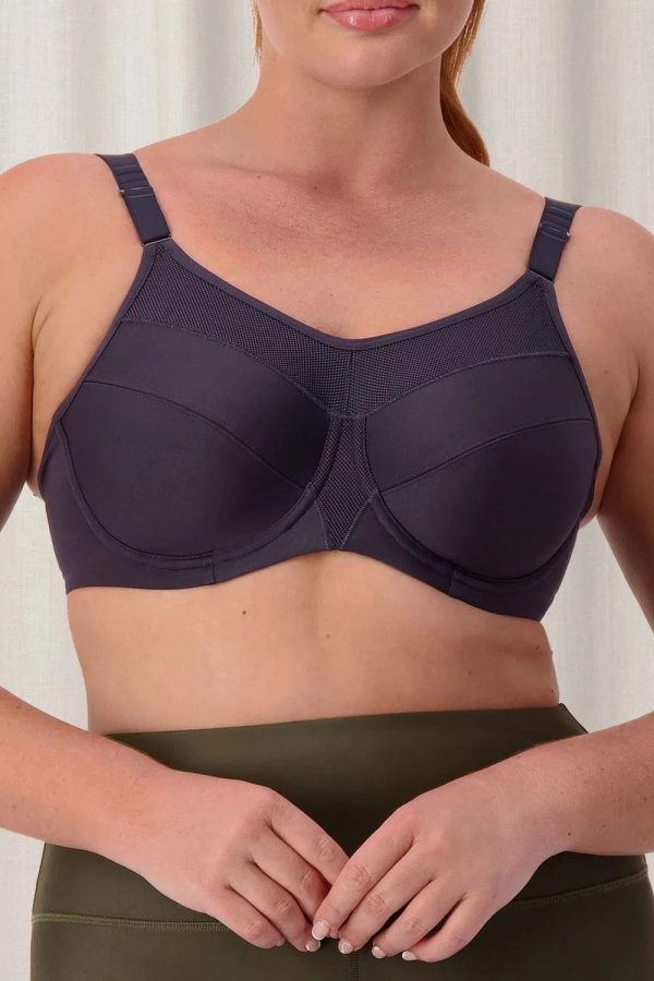 Triumph Triaction Ultra W Sports Bra, Blueberry, Front View