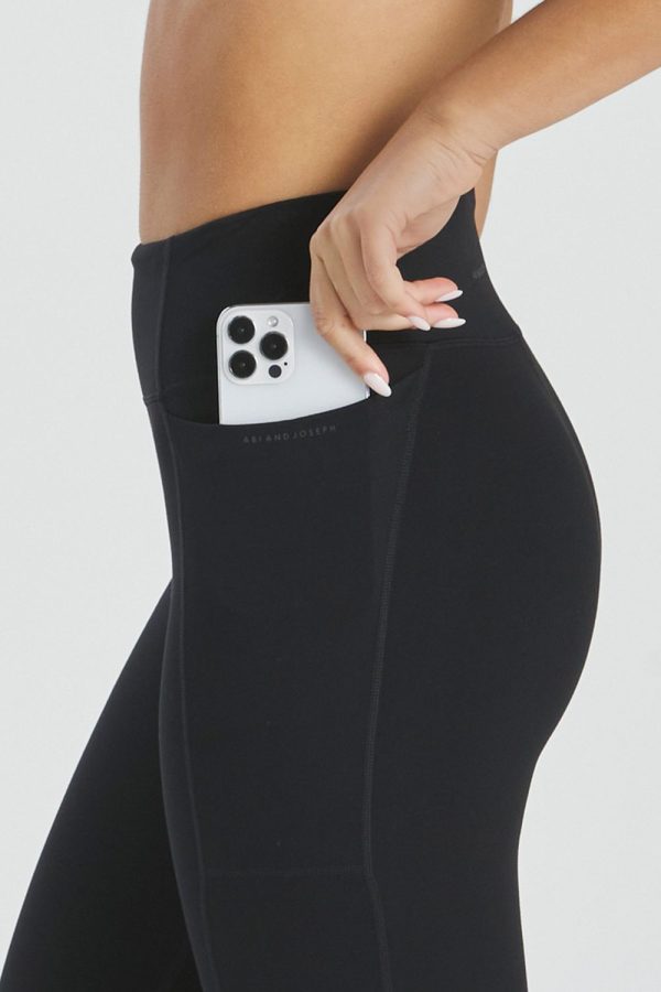 All Rounder Dual Pocket Full Length Tight, Black, Phone