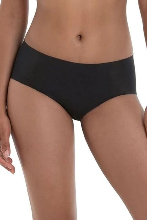 Anita Active Pocket Panty Hipster, Black, Front View