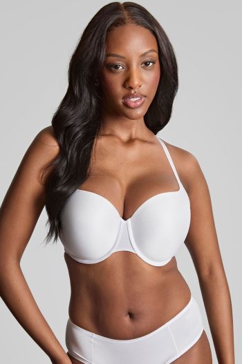 Panache Elan Moulded T-Shirt Bra, White, Front View