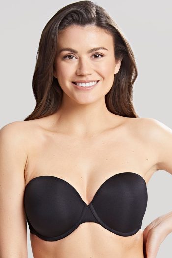 Panache Porcelain Elan Moulded Strapless Bra, Black, Front View