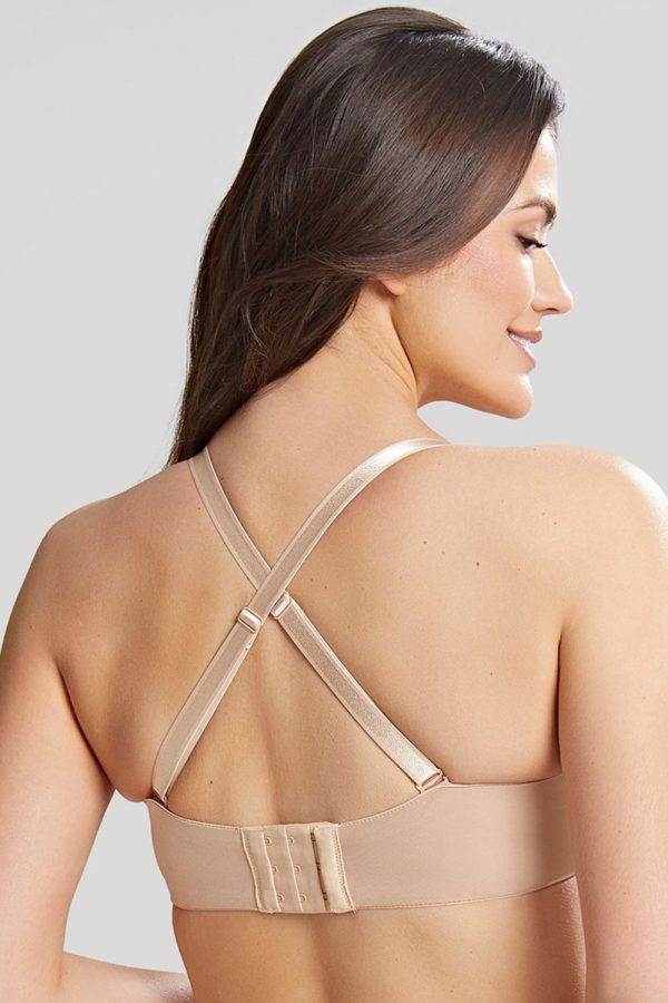 Panache Porcelain Elan Moulded Strapless Bra, Chai, Crossed Back View