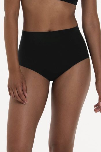 Anita Active Pocket Panty High Waist Briefs, Black, Front View