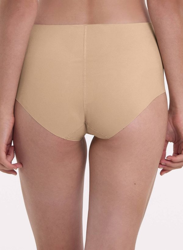 Anita Active Pocket Panty High Waist Briefs, Deep Sand, Back View