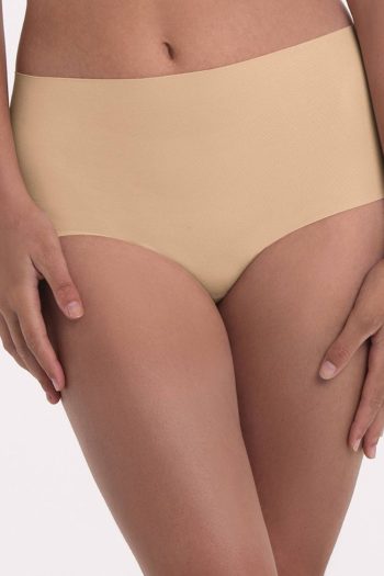 Anita Active Pocket Panty High Waist Briefs, Deep Sand, Front View