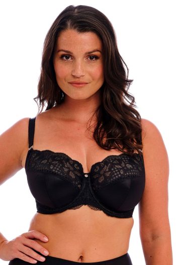 Fantasie Reflect Side Support Bra, Black, Front View
