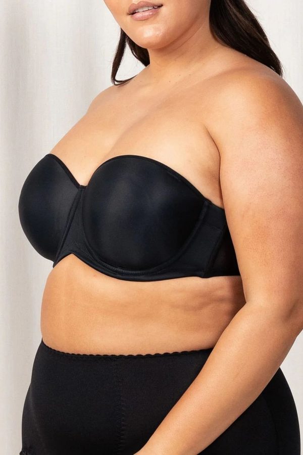 Triumph Beautiful Silhouette Strapless Bra, Black, Side View
