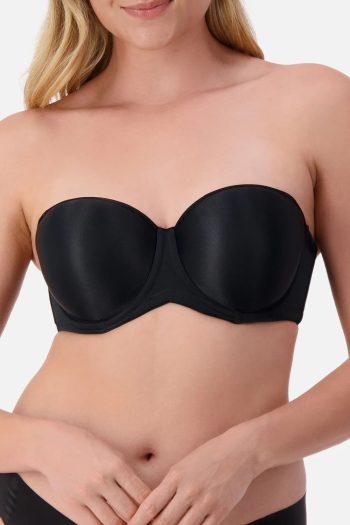 Triumph Beautiful Silhouette Strapless Bra, Black, Strapless Front View
