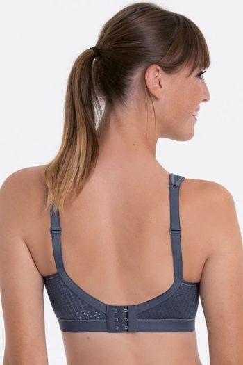 Anita Active Momentum Wirefree Sports Bra, Anthracite, Back View