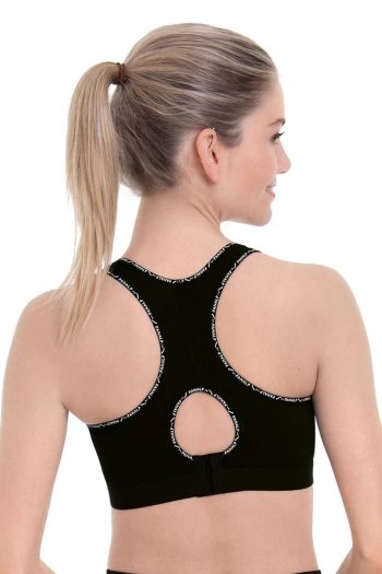 Anita Active PanAlp Delta Top Sports Bra, Black, Back View