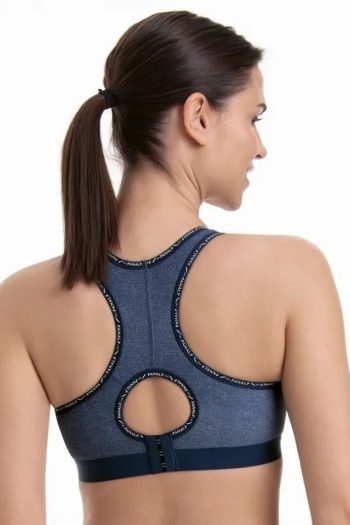 Anita Active PanAlp Delta Top Sports Bra, Jeans, Back View