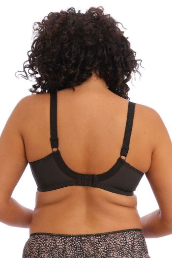 Elomi Morgan Banded Bra, Ebony, Back View