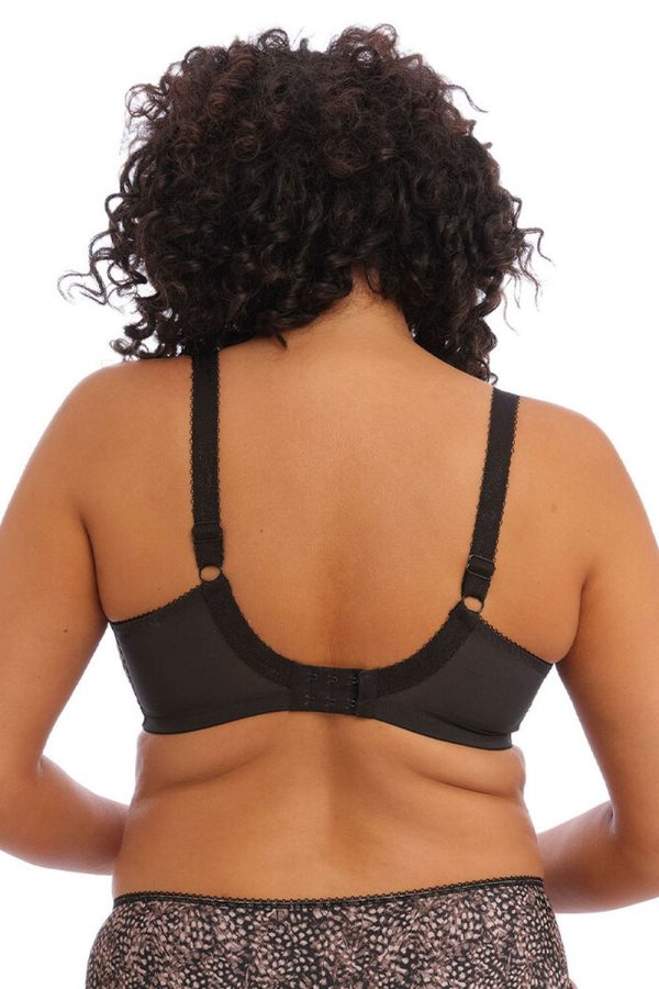 Elomi Morgan Banded Bra, Ebony, Back View