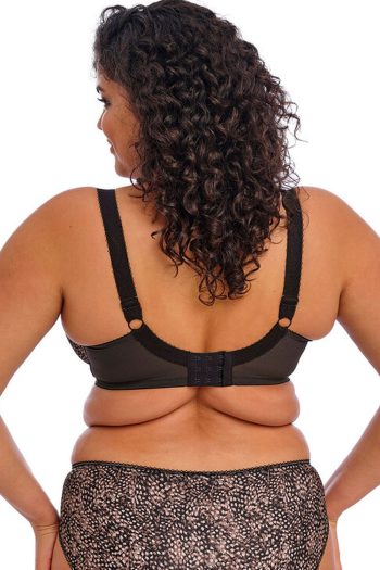 Elomi Morgan Banded Bra, Ebony, Back View